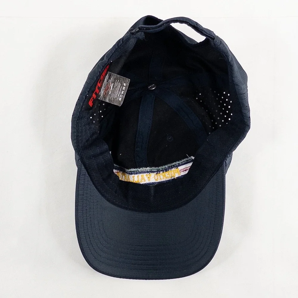 FITCAP Puerto Vallarta Navy Blue Embroidered Baseball Cap One Size Strap Back